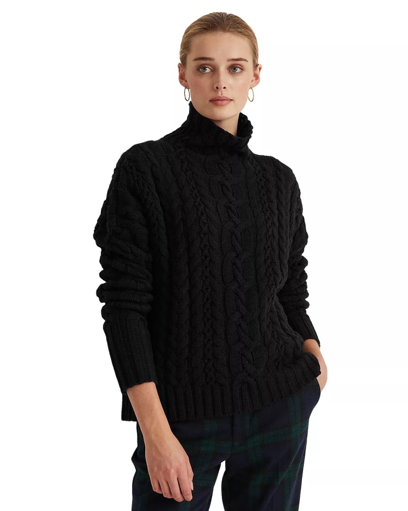 Lauren Ralph Lauren Women s Plus Knit Sweater Black Size 1X Black